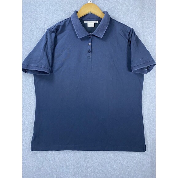 Nike Golf Polo Shirt Womens XL‎  Navy Blue Short Sleeve Dri Fit Casual - Picture 1 of 9